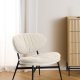 ACT NORDIC Burma loungestol - beige stof og mat sort stl