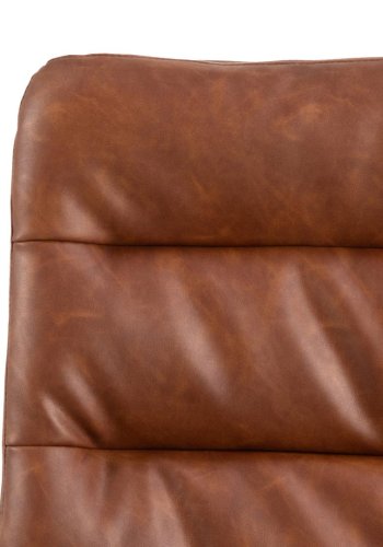 ACT NORDIC Dean  spisebordsstol, m. drejefunktion og syning - cognac retro PU og sort stl