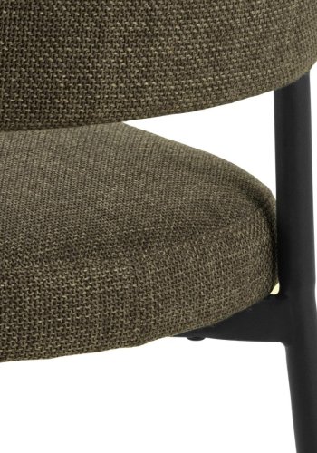 ACT NORDIC Edina spisebordsstol - grn stof og sort stl