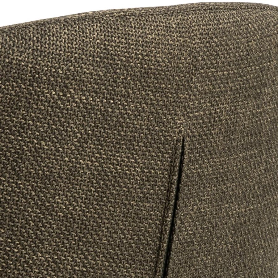 ACT NORDIC Eleanor spisebordsstol, m. armln - grn stof og sort stl