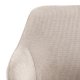 ACT NORDIC Clara spisebordsstol, m. armln og retur drej - beige stof og sort stl