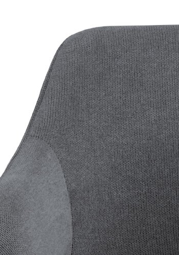 ACT NORDIC Clara spisebordsstol, m. armln og retur drej - antracitgr stof og sort stl