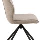 ACT NORDIC Aura spisebordsstol, m. drejefunktion - beige stof og sort stl