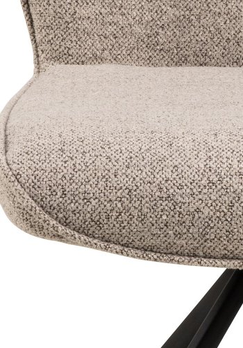 ACT NORDIC Aura spisebordsstol, m. drejefunktion - beige stof og sort stl