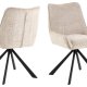 ACT NORDIC Eddie spisebordsstol, m. drejefunktion - beige stof og sort stl