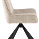 ACT NORDIC Eddie spisebordsstol, m. drejefunktion - beige stof og sort stl