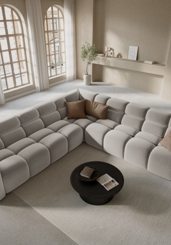 MICADONI  Symmetrisk hjrnesofa i fljl, 