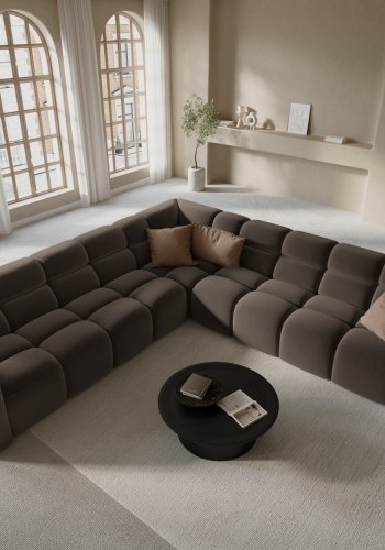 MICADONI  Symmetrisk hjrnesofa i fljl, 