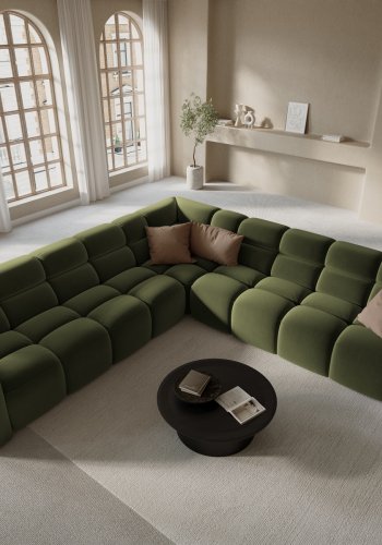 MICADONI  Symmetrisk hjrnesofa i fljl, 