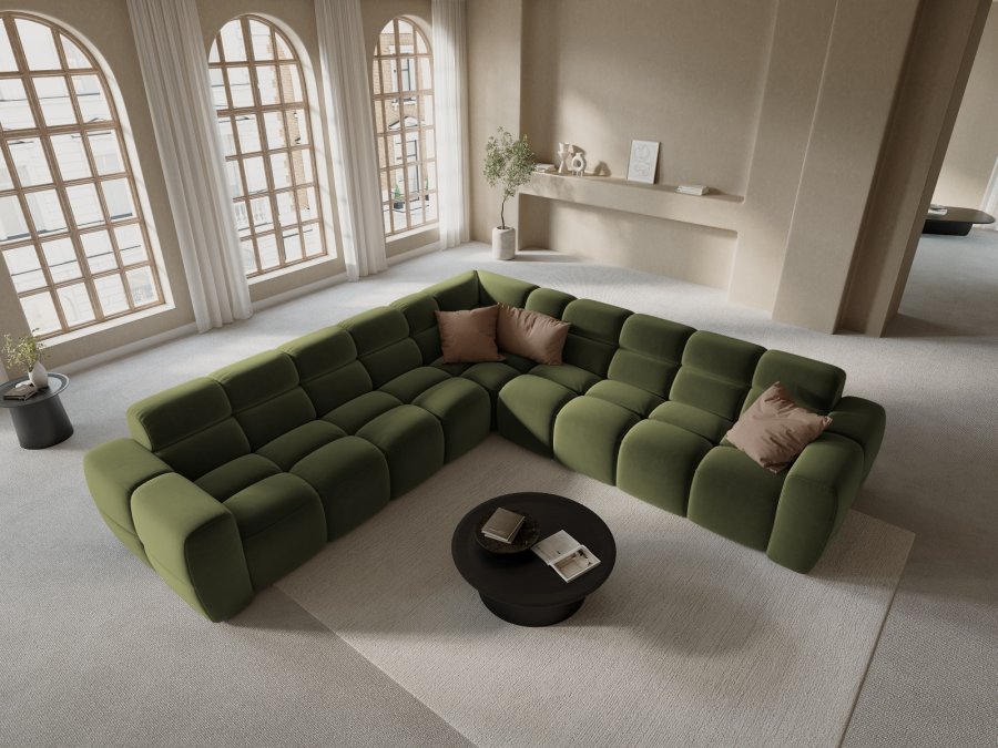 MICADONI  Symmetrisk hjrnesofa i fljl, 