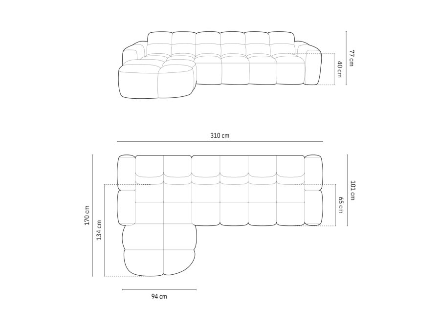 MICADONI  Venstre hjrnesofa, 