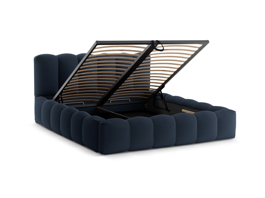 MICADONI  Opbevaringsseng med sengegavl, 