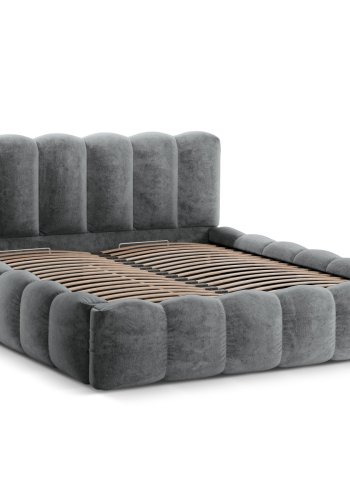 MICADONI  Opbevaringsseng med sengegavl, 