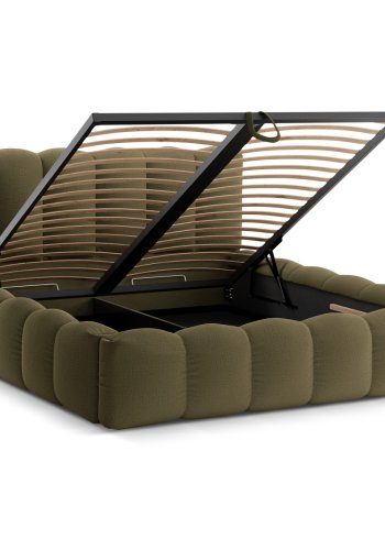 MICADONI Opbevaringsseng med sengegavl, 