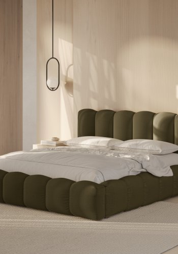 MICADONI Opbevaringsseng med sengegavl, 