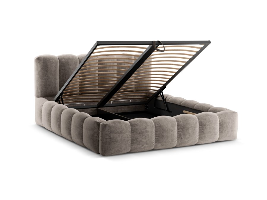 MICADONI Opbevaringsseng med sengegavl, 