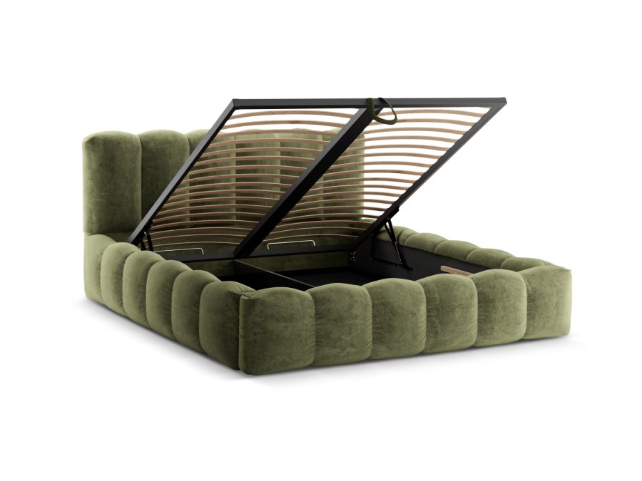 MICADONI Opbevaringsseng med sengegavl, 