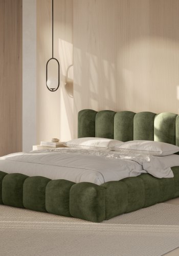 MICADONI Opbevaringsseng med sengegavl, 