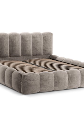 MICADONI  Opbevaringsseng med sengegavl, 