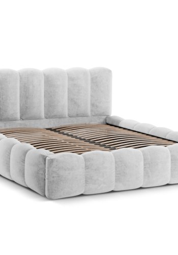 MICADONI  Opbevaringsseng med sengegavl, 