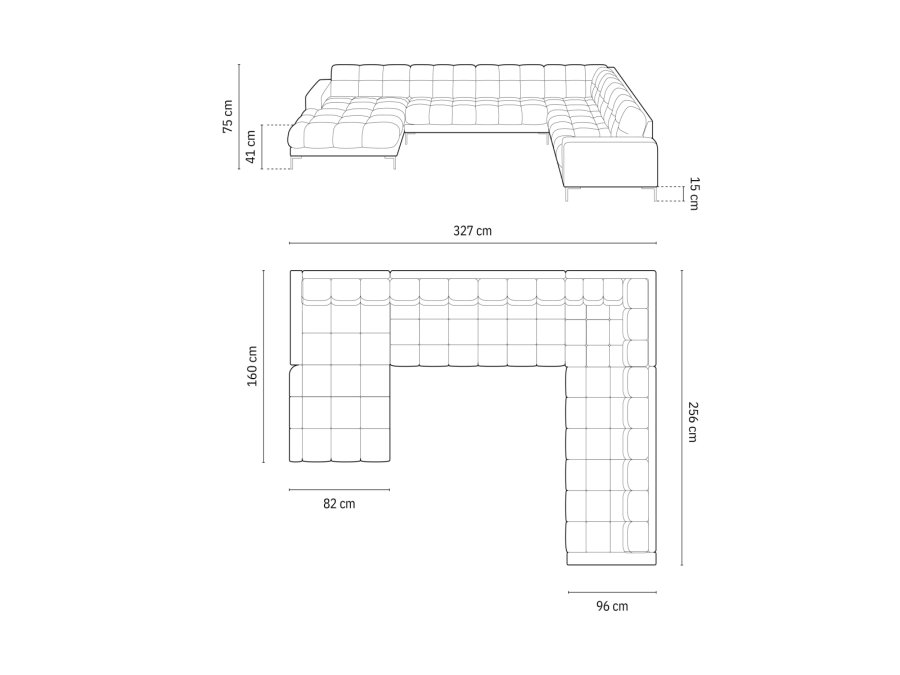 MICADONI  Panoramisk hjre hjrnesofa, 