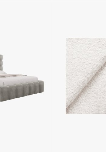 MICADONI  Opbevaringsseng i fljl med sengegavl, 