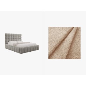 MICADONI  Opbevaringsseng i fljl med sengegavl, 