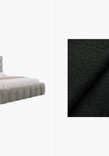 MICADONI  Opbevaringsseng i fljl med sengegavl, 