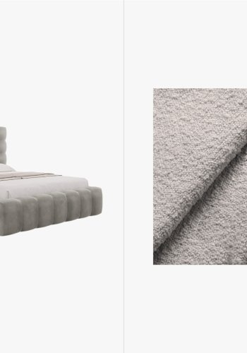 MICADONI  Opbevaringsseng i fljl med sengegavl, 