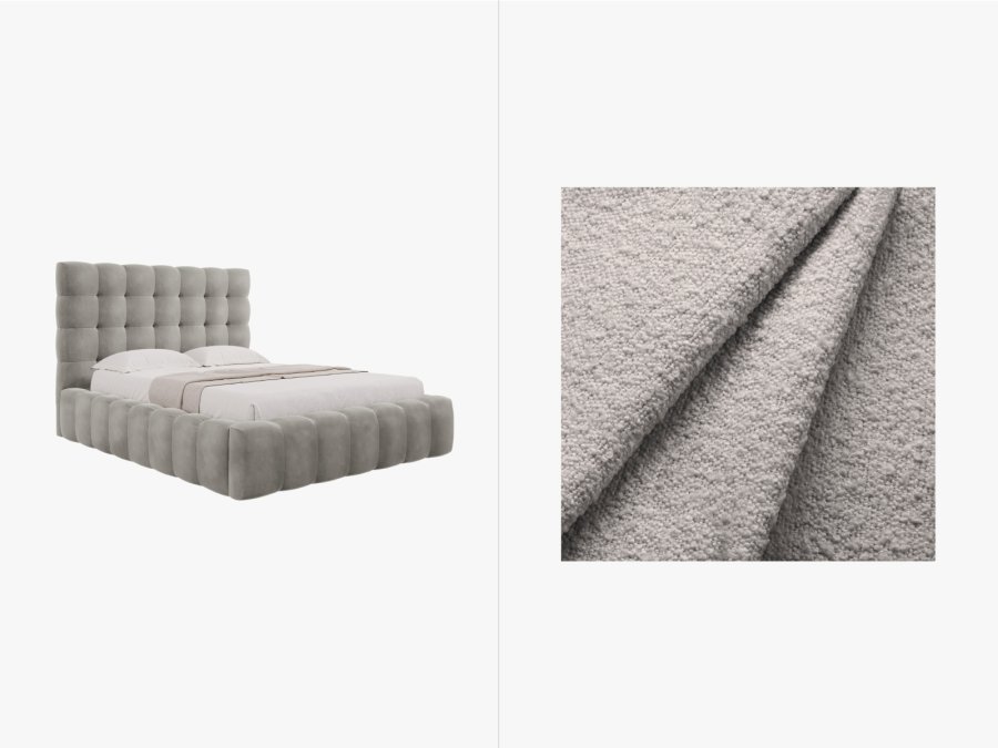 MICADONI  Opbevaringsseng i fljl med sengegavl, 