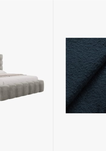 MICADONI  Opbevaringsseng i fljl med sengegavl, 