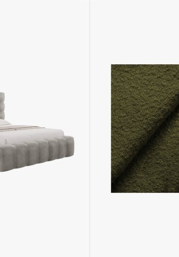 MICADONI  Opbevaringsseng i fljl med sengegavl, 