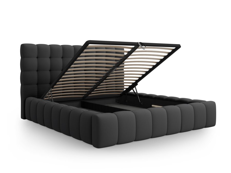 MICADONI  Opbevaringsseng med sengegavl, 