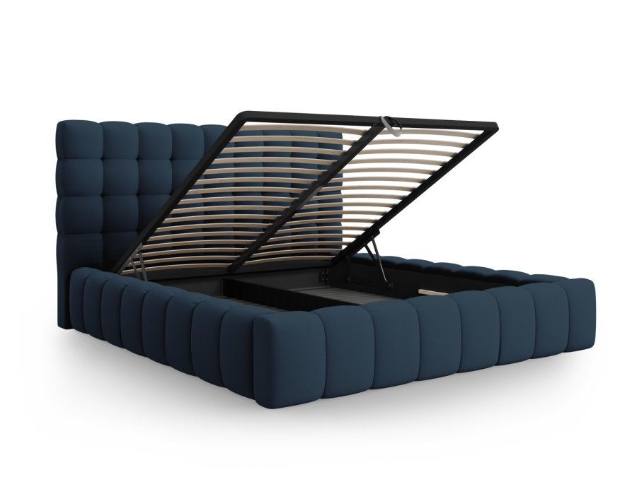 MICADONI  Opbevaringsseng med sengegavl, 