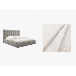 MICADONI  Opbevaringsseng i fljl med sengegavl, 