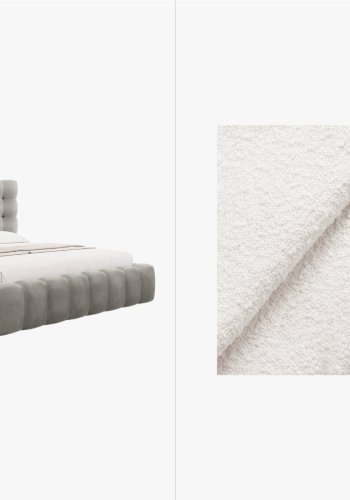 MICADONI  Opbevaringsseng i fljl med sengegavl, 