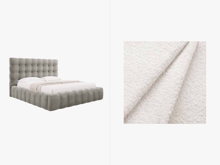 MICADONI  Opbevaringsseng i fljl med sengegavl, 