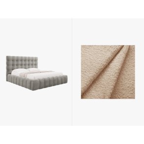 MICADONI  Opbevaringsseng i fljl med sengegavl, 