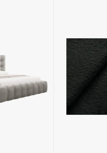 MICADONI  Opbevaringsseng i fljl med sengegavl, 