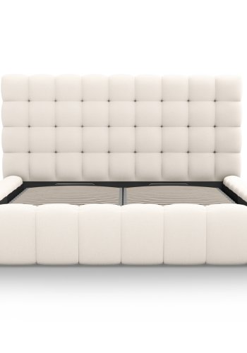 MICADONI  Opbevaringsseng med sengegavl, 