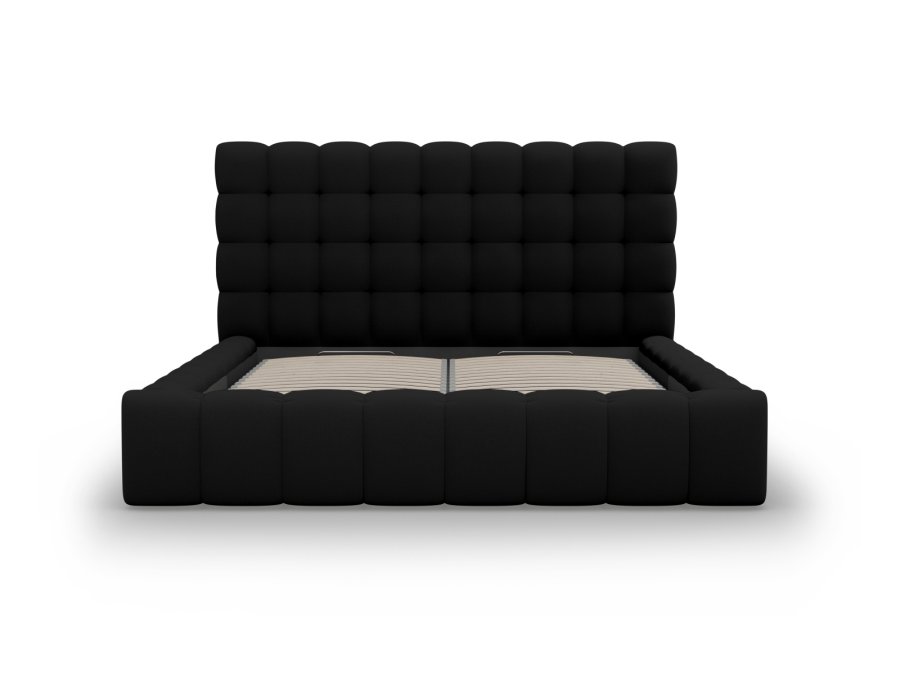 MICADONI  Opbevaringsseng med sengegavl, 