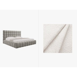 MICADONI  Opbevaringsseng i fljl med sengegavl, 