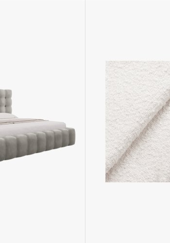 MICADONI  Opbevaringsseng i fljl med sengegavl, 