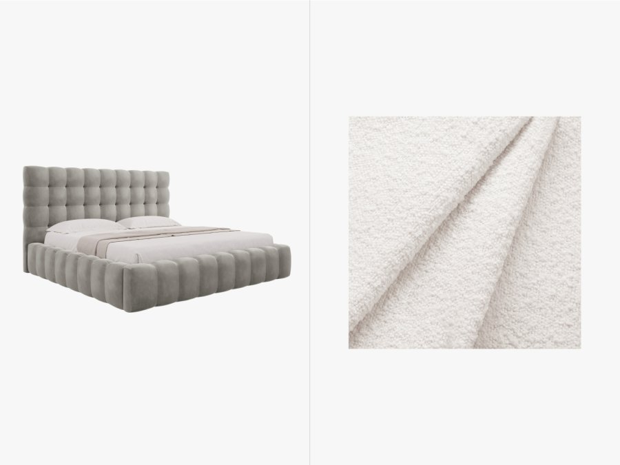 MICADONI  Opbevaringsseng i fljl med sengegavl, 