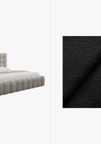 MICADONI  Opbevaringsseng i fljl med sengegavl, 