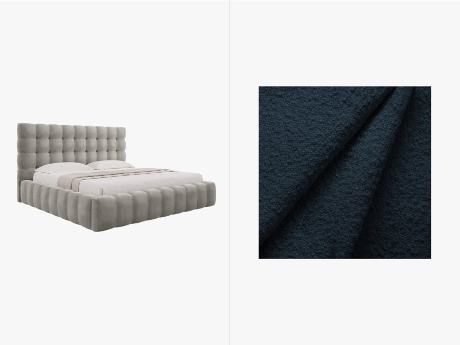 MICADONI  Opbevaringsseng i fljl med sengegavl, 