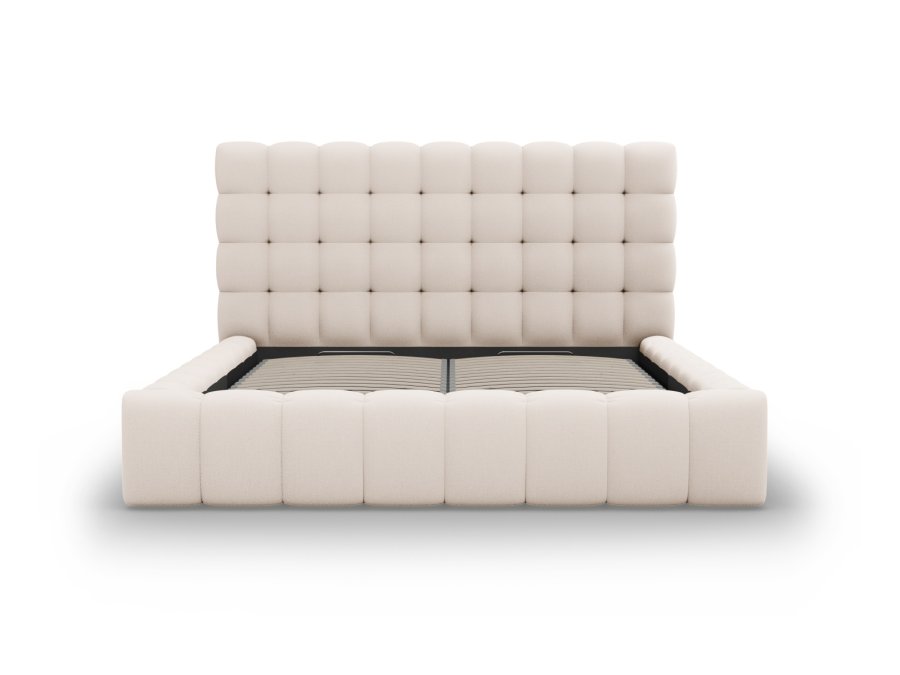 MICADONI  Opbevaringsseng med sengegavl, 