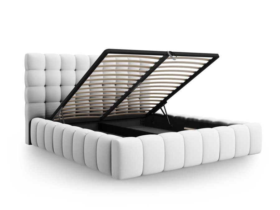 MICADONI  Opbevaringsseng med sengegavl, 