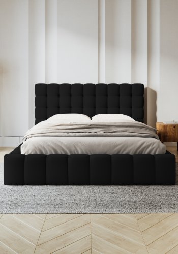 MICADONI  Opbevaringsseng med sengegavl, 