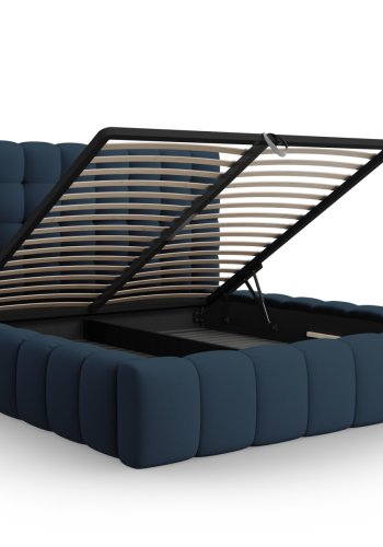 MICADONI  Opbevaringsseng med sengegavl, 